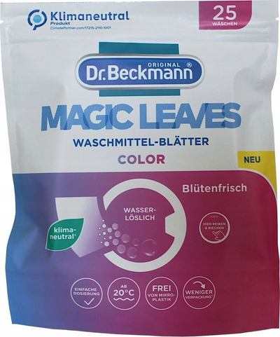 Детергент листови за облека во боја Dr. Beckmann Magic Leaves, 25 перења
