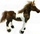 Lodër pelushi Dubi Spotted Horse, 55cm, kaf i bardhë