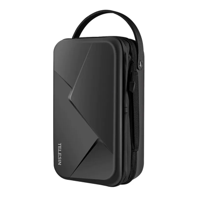 Çantë udhëtimi Telesin Carry Case, për GoPro Hero dhe DJI Osmo, guaskë e fortë, e zezë