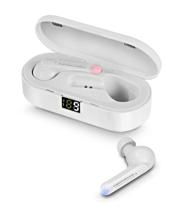 Kufje pa tela Esperanza EH230W, True Wireless Stereo TWS, in ear, të bardha