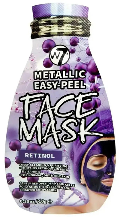 Maskë fytyre W7 Metallic Easy-Peel Retinol, peel-off, 10 g