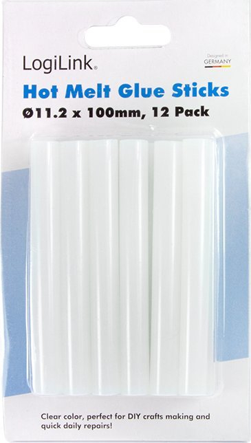 Shkopinj silikoni për pistoletë ngjitëse LogiLink WZ0054, 11.2mm, set 12 copë, transparent