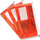 Zarf plastik Emerson Courier DL, set 1000 copë, transparent i kuq