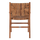 Karrige ngrënieje druri teak & ulëse rush Walnut-Beige 54×58.5×86.5 cm (HM9400.01), bezhë