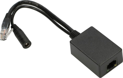 Injektor PoE ExtraLink 1 portë, Gigabit, 10-30V në 48V, i zi