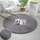 Округол тепих Strado Round Rug Rabbit, 120x120 cm, светло сива
