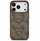 Mbulesë telefoni Guess Hardcase 4G Double Card Triangle, për iPhone 17 Pro, me MagSafe, kafe