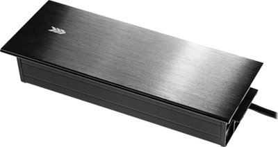 Prizë tavoline rrëshqitëse Spacetronik SPS-S24B, 2x prizë, 2x USB, e zezë