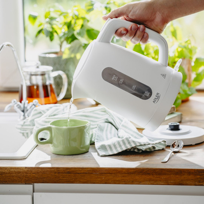 Ibrik elektrik Adler AD 1379w, 1.7L, plastikë, i bardhë