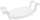 Sedilje rregulluese për vaskë Herdegen, 58-77x27.5 cm, plastike, e bardhë