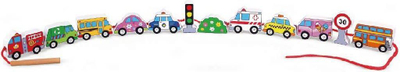Puzzle Viga Klocki Vehicles On The Road (1557), shumëngjyrësh