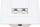 Prizë rrjeti Intellinet Flush Mounted, 2x RJ45 Cat6 10G, STP, e bardhë