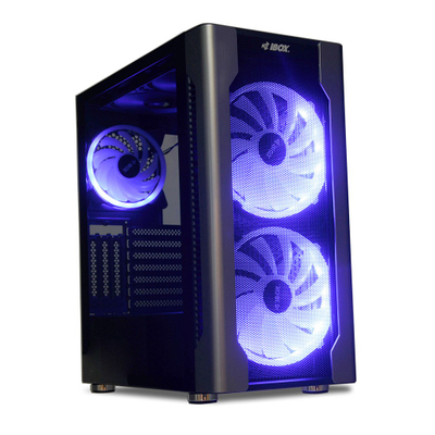 Kullë kompjuteri iBOX Chiron ZH68, ATX, xham i temperuar, e zezë