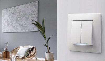 Rregullator drite Ospel Szafir, universal për LED, montim i brendshëm, i bardhë