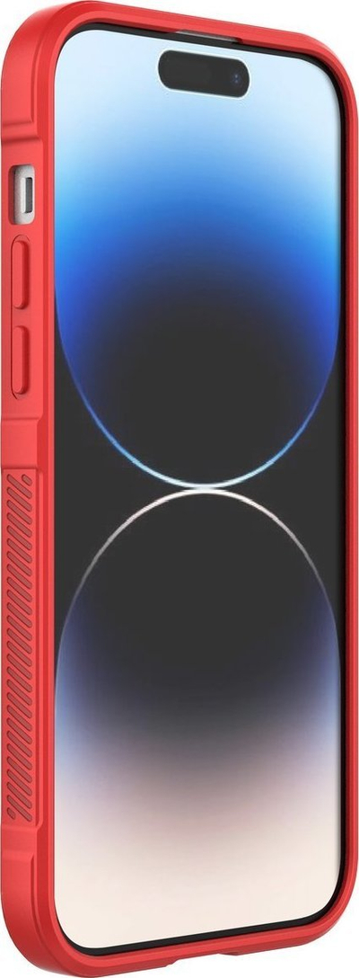 Këllëf telefoni Magic Shield për iPhone 14 Pro Max, TPU i fortë i blinduar, mbrojtje e dyfishtë kamere, burgundy