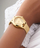 Orë grash Guess Ladies Gold Tone Analog GW0835L2, e artë