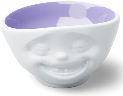 Tas porcelani FiftyEight Laughing Inside, 500ml, brendësi lavandë, i bardhë