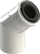 Koleno ajri Concept Air PP, 45°, 80/125mm, e bardhë