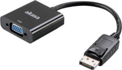 Konvertues Akasa DisplayPort në VGA (D-Sub), kabllo 0,2 m, i zi