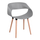 Fotelje polipropileni Home Maggie HM8600.10, 59x53x80 cm, gri mat