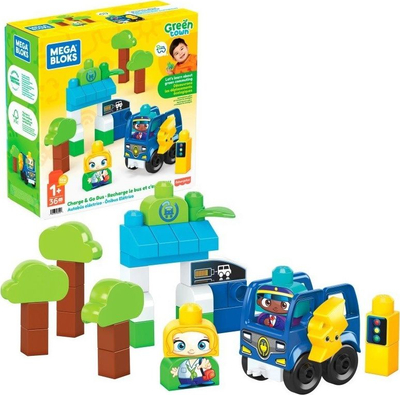 Set blloqesh Mega Bloks Eco Bus HDX90, 35 pjesë, nga 1 vjeç, shumëngjyrësh