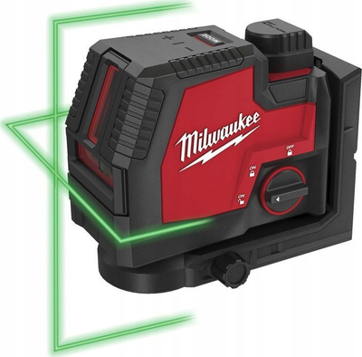 Lazer niveli Milwaukee L4 CLL-301C, 2 vija, dritë jeshile, 4V 3Ah