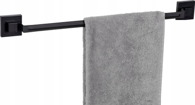Mbajtëse peshqiri Wenko Vacuum-Loc Quadro, 60 cm, pa shpime, e zezë