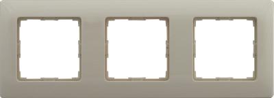 Kornizë trefishe Vena Triple Frame 5103 83, plastike, për prizë dhe çelës, krem