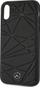 Kapak telefoni Mercedes Pattern Line Twister për iPhone Xr, hardcase, i zi