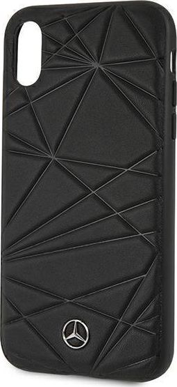 Kapak telefoni Mercedes Pattern Line Twister për iPhone Xr, hardcase, i zi