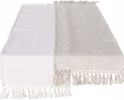 Rrip tavoline Boltze Cotton Table Runner, 140 x 40 cm, pambuk, i bardhë