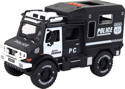 Makine lodër policie Leantoys Patrol Car, shkallë 1:14, off-road, bardhë e zi
