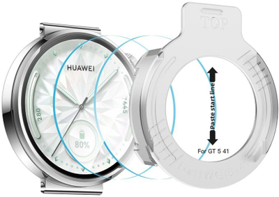 Xham mbrojtës Tech-Protect Easy Set+, Huawei Watch GT 5 41mm, set 2 copë, transparent