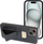 Futera mbrojtëse Futera Leather Case Kickstand për iPhone 15 Plus, lëkurë, me këmbëz, e zezë