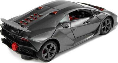 Lodër makinë me telekomandë Auto Sport Lamborghini Import Leantoys, 1:24, 2.4 G, i argjendtë, për fëmijë nga mosha 8 vjeç
