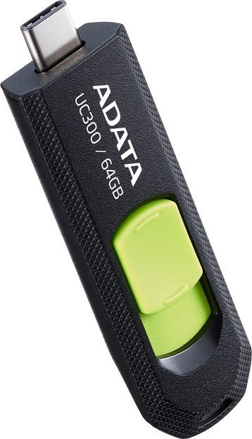 USB ADATA UC300, 64GB, USB 3.2, jeshile e zezë