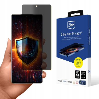 Mаска за екран 3MK Silky Matt Privacy за Infinix Note 50 Note 50 Pro, мат, приватност