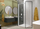 Mur dushi Sanplast Exa Line SS0/Exa, 80 cm, xham i temperuar transparent, profile të zeza matt