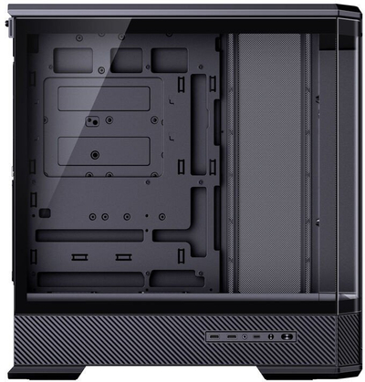 Куќиште за компјутер Jonsbo D400 Mid Tower, ATX, калено стакло, црно