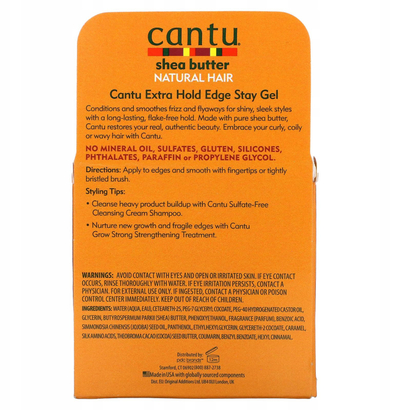 Xhel për skajet Cantu Shea Butter for Natural Hair Extra Hold Edge Stay, 64 g