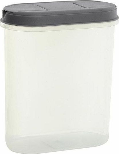Dispenser plastik Fackelmann 1126-63, 2.4L, transparent, me kapak gri të errët