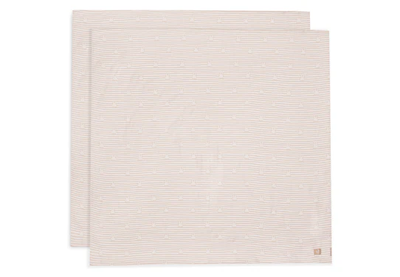 Mbulesa te holla muslin 115x115cm Miffy Stripe - Biscuit - 2 Pack