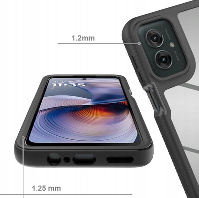 Kapak telefoni Tech-Protect Defense për Motorola Moto G15 G15 Power G05 E15, dizajn me dy shtresa, mbrojtje e fortë, i zi