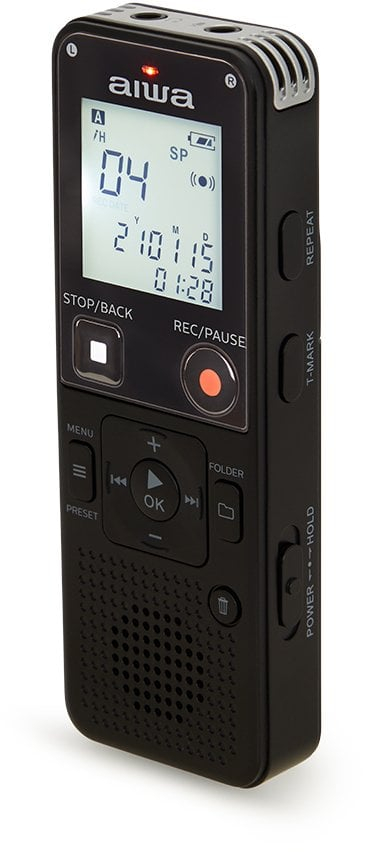 Снимач на звук Aiwa DVR-A600, 16GB, microSD до 128GB, црн