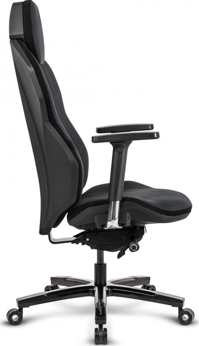 Karrige gaming Quersus ICOS 1.1, me mbështetëse ergonomike, krahë 4D, e zezë