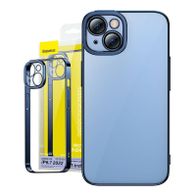 Set mbrojtës Baseus Glitter, për iPhone 14 Plus, me xham të temperuar, transparent me blu