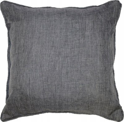 Jastëk zbukurimi Newton Piped Cushion, 40x40 cm, chambray, antracit