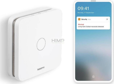 Детектор за јаглерод моноксид Netatmo Intelligent, батерија 10 години, бел