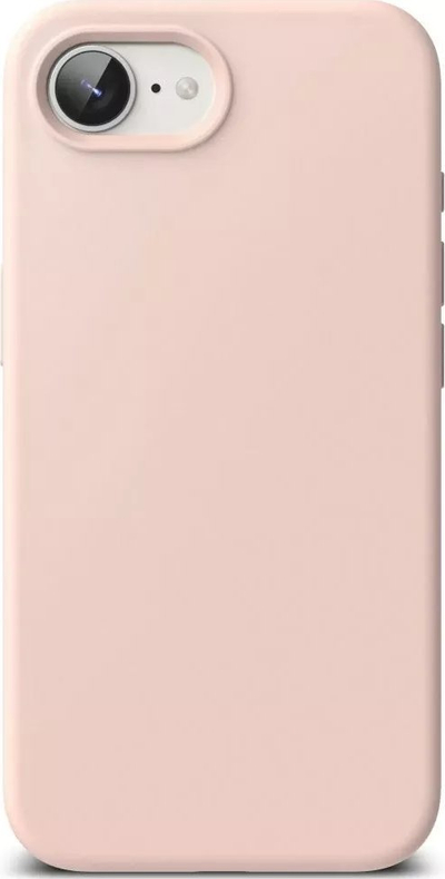 Mbështjellës telefoni Ringke Silicone Magnetic MagSafe për iPhone 16e, silikoni, kompatibil me MagSafe, rozë Pink Sand