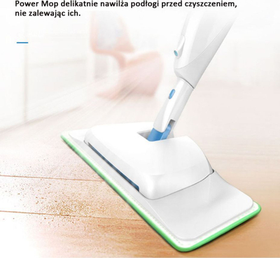 Mop me spërkatëse Lumarko PowerMop, depozitë 360 ml, me copë rezervë, i bardhë